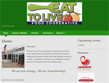 Tablet Screenshot of eat2livefoodcoop.org